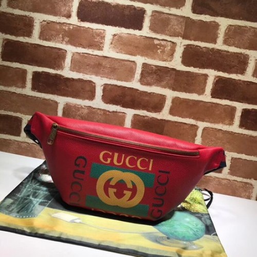 Gucci borjúbőr táska A493869 piros