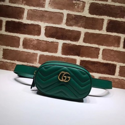 Gucci GG Marmont bőr övtáska 476434 zöld