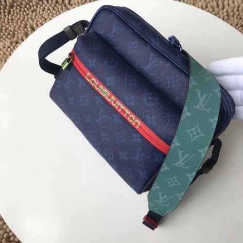 Louis Vuitton eredeti monogram vászon eredeti Messenger táska M43843 kék