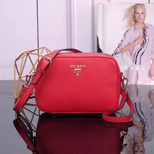 Prada borjúbőr válltáska 1BH082 piros