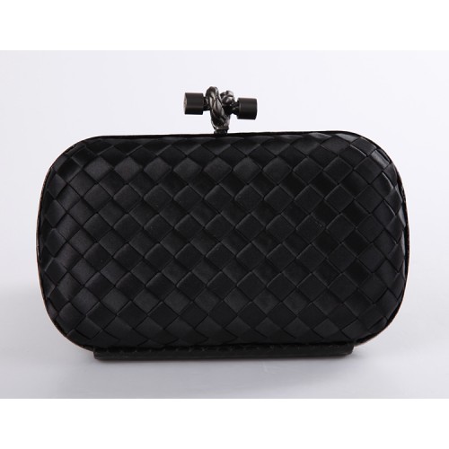 Bottega Veneta fekete szatén csomós clutch 113085 fekete