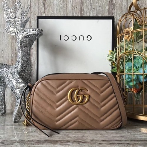 Gucci GG Marmont Matelasse mini táska 448065 Barackszínű