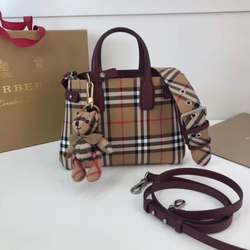 BURBERRY Baby Banner kockás keresztpántos táska 10443 Bordó