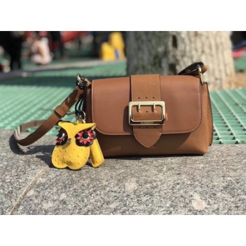 BURBERRY Hampshire vintage kockás bőr crossbody táska 6101 barna