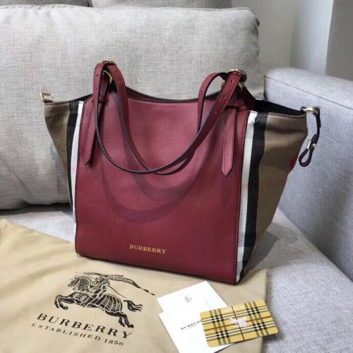 BURBERRY The Canter Eredeti Bőr Táska 30291 Bordó