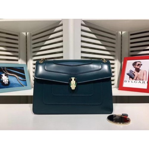 BVLGARI Közepes Válltáska Borjúbőr BG2281 Kék