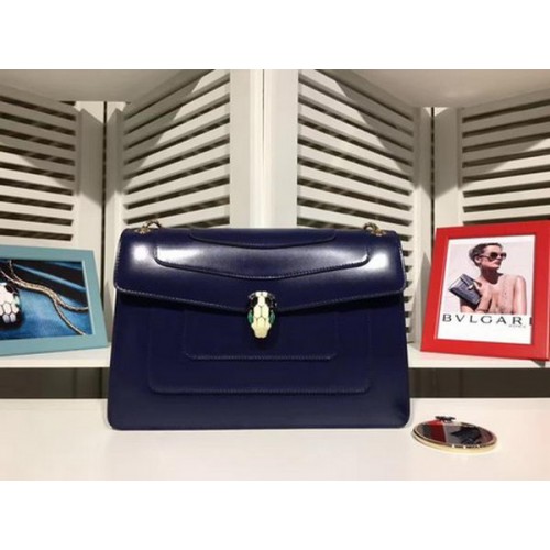 BVLGARI Közepes Válltáska Borjúbőr BG2281 Királykék