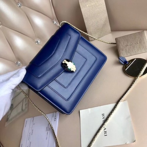 BVLGARI Serpenti Forever Flap Cover bőrtáska 00962 kék