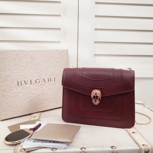 BVLGARI Serpenti Forever Flap Cover bőrtáska 28697 fukszia