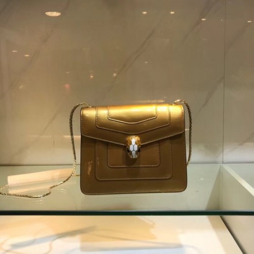 BVLGARI Serpenti Forever metál bőr válltáska 08962 arany