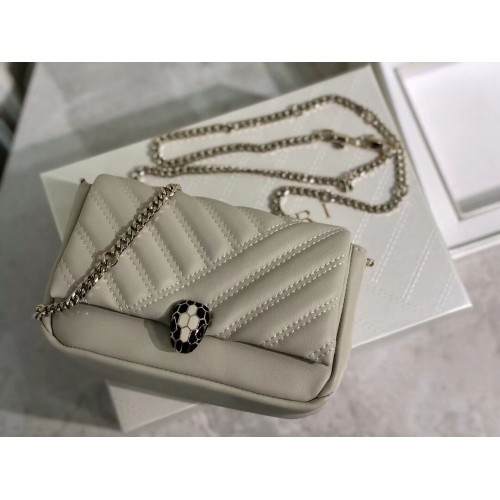 BVLGARI válltáska borjúbőr B288760 krémszínű