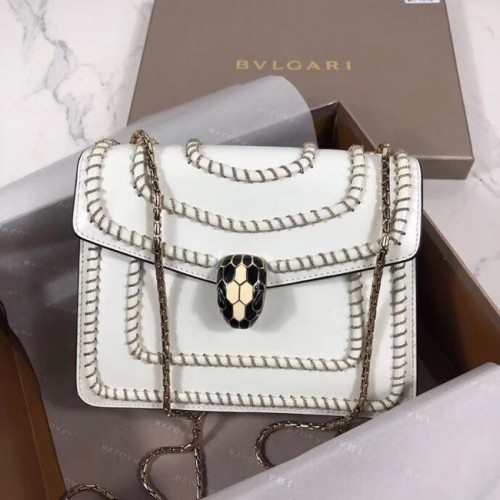 BVLGARI mini válltáska borjúbőr BG22889 fehér