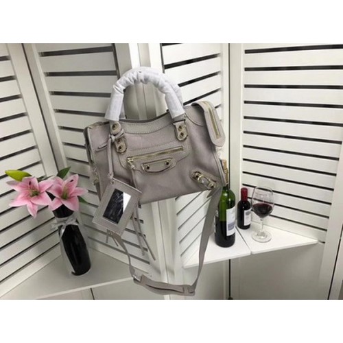 Balenciaga Giant City Gold Studs kézitáska B084336 világosszürke