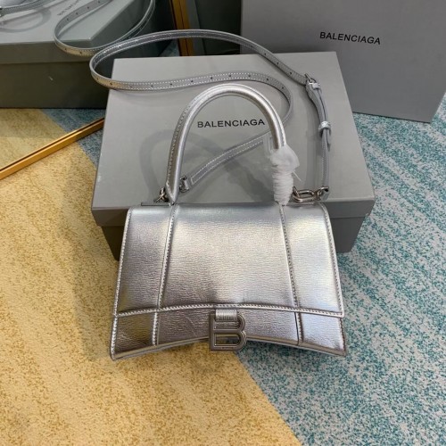 Balenciaga HOURGLASS KIS FELSŐ FOGANTYÚ TÁSKA B108895-1 Ezüst