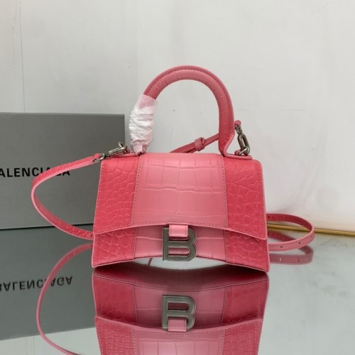 Balenciaga HOURGLASS XS KÉZITÁSKA DOMBORÍTOTT BORJÚBŐR 59353 rózsaszín