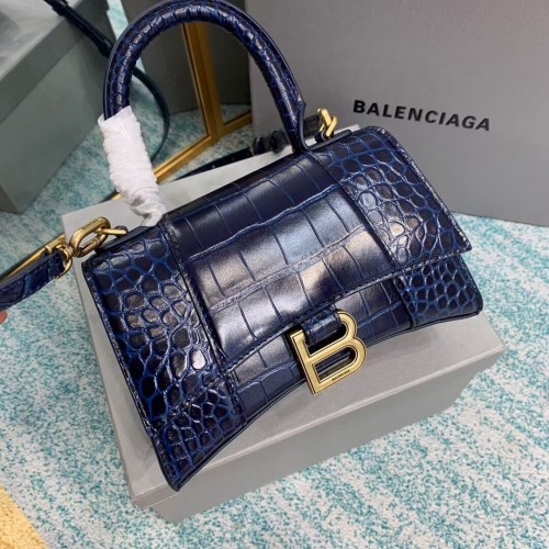 Balenciaga Homokóra XS Felső Fogantyús Táska 28331S Sötétkék