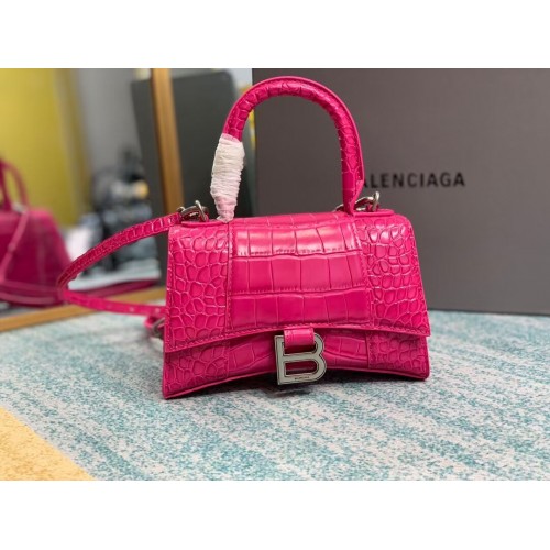 Balenciaga Homokóra XS Felső Fogantyús Táska 28331S Neon Rózsaszín
