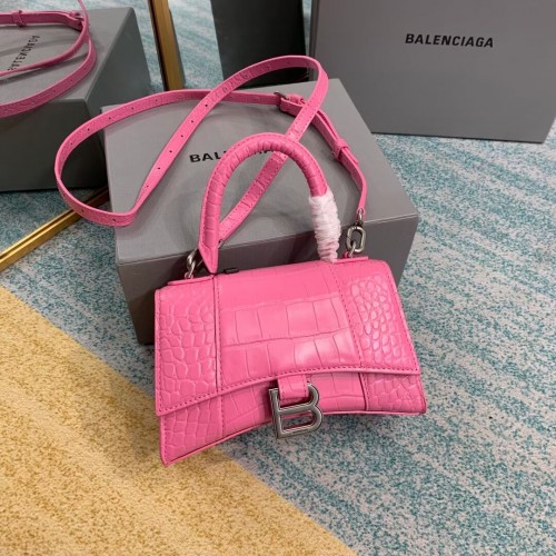 Balenciaga Homokóra XS Felső Fogantyús Táska 28331S Rózsaszín