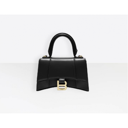 Balenciaga Homokóra XS Felső Fogantyús Táska Fényes Doboz Borjúbőr 28331 Fekete