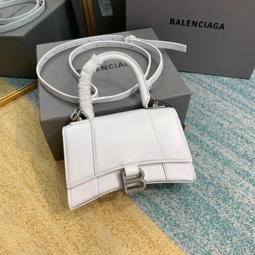 Balenciaga Homokóra XS Felső Fogantyús Táska Fényes Doboz Borjúbőr 28331 Fehér