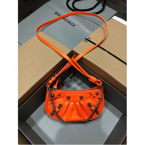 Balenciaga LE CAGOLE MINI LÁNCOS TÁSKA 6958141 narancssárga