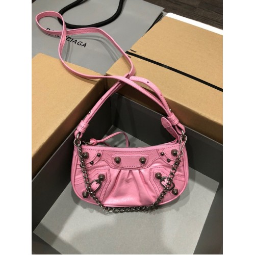 Balenciaga LE CAGOLE MINI LÁNCOS TÁSKA 6958141 rózsaszín