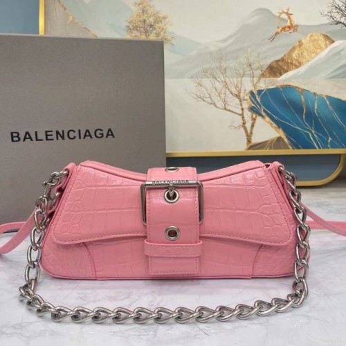 Balenciaga LINDSAY KROKODILMINTÁSÚ VÁLL TÁSKA PÁNTTAL 6088 rózsaszín