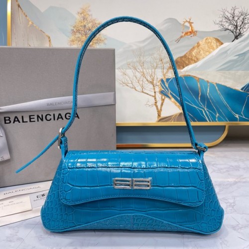 Balenciaga LINDSAY KROKODILMINTÁS KIS VÁLLTÁSKA PÁNTTAL 6009 kék