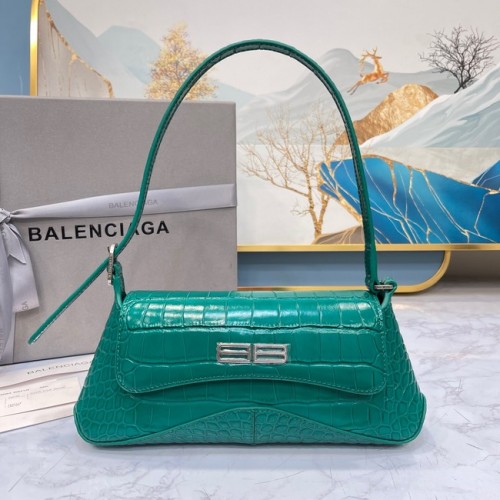 Balenciaga LINDSAY KROKODILMINTÁS KIS VÁLLTÁSKA PÁNTTAL 6009 zöld