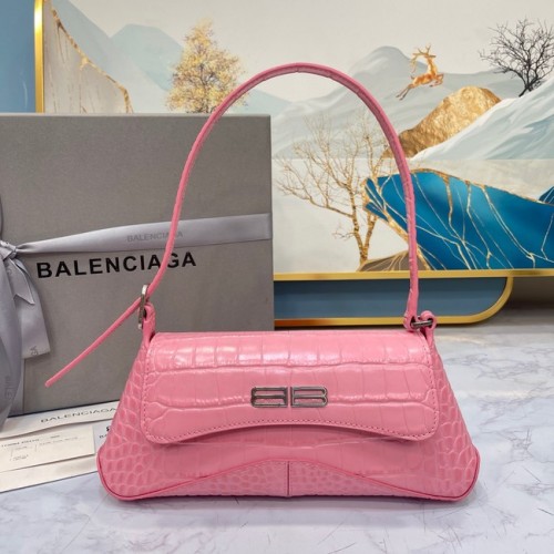 Balenciaga LINDSAY KROKODILMINTÁS KIS VÁLL TÁSKA PÁNTTAL 6009 rózsaszín