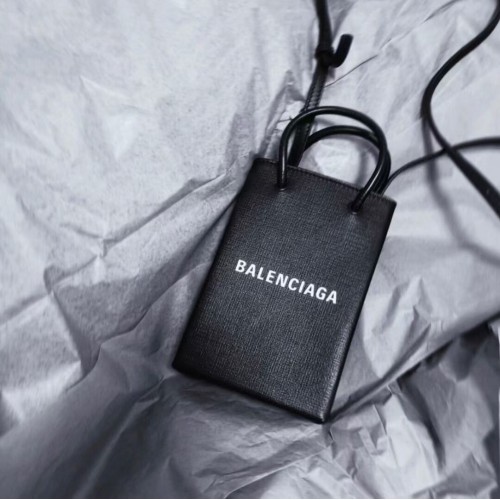 Balenciaga Eredeti Bőr Mini Vásárlótáska B152865 fekete