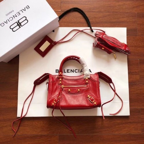 Balenciaga The City kézitáska marhabőr 382567 piros