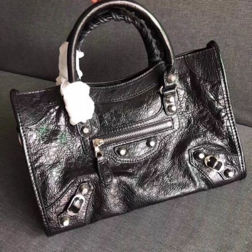 Balenciaga The City kézitáska marhabőr 382568 fekete