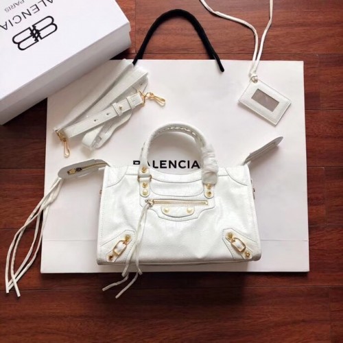 Balenciaga The City kézitáska marhabőr 382568 fehér