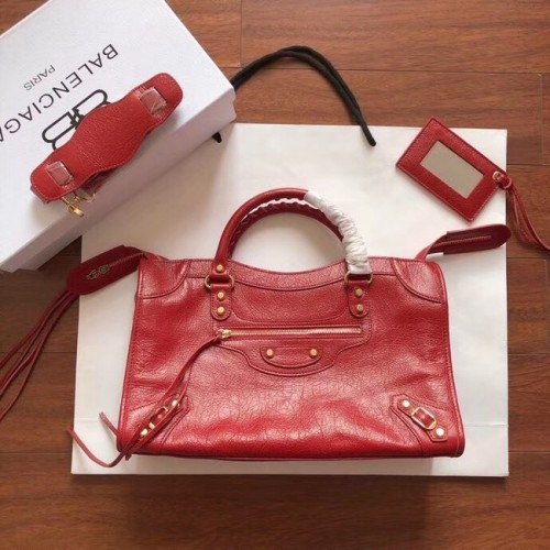 Balenciaga The City kézitáska marhabőr 382569 piros