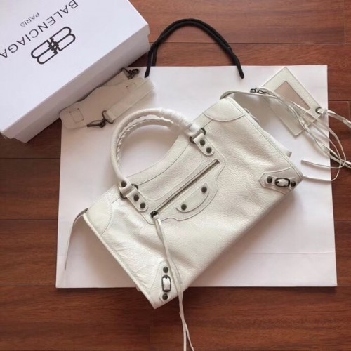 Balenciaga The City kézitáska marhabőr 382569 fehér