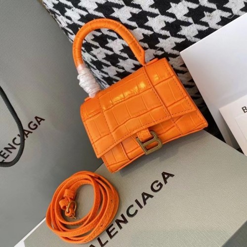 Balenciaga Női Homokóra Mini Felső Fogantyús Táska M8000 Narancssárga