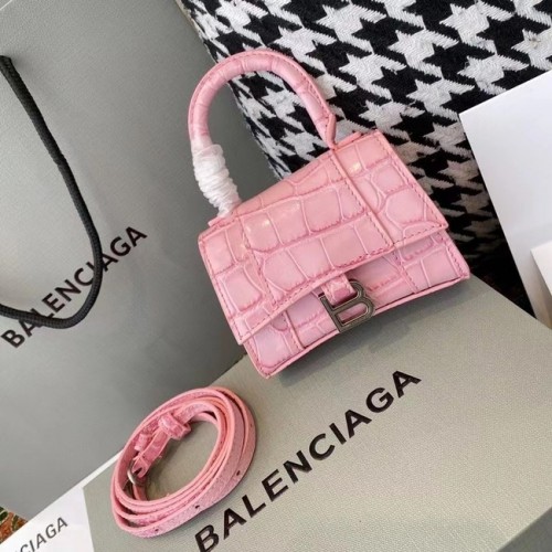 Balenciaga Női Homokóra Mini Felső Fogantyús Táska M8000 Rózsaszín
