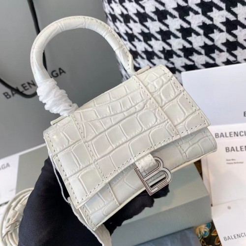 Balenciaga Női Homokóra Mini Felső Fogantyús Táska M8000 Fehér