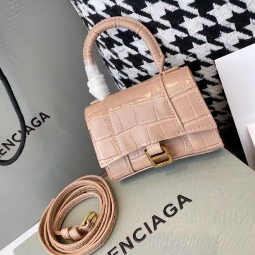 Balenciaga Női Homokóra Mini Felső Fogantyús Táska M8000 Barackszínű