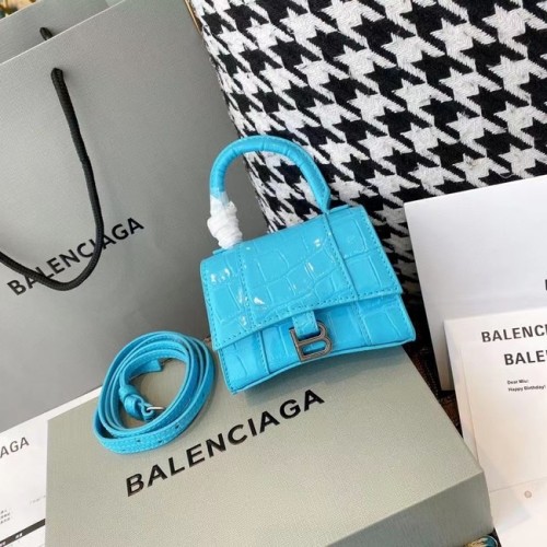 Balenciaga Női Homokóra Mini Felső Fogantyús Táska M8000 Égkék