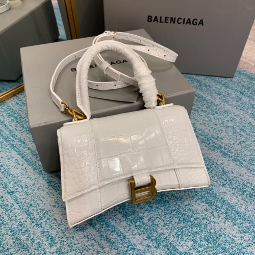 Balenciaga Homokóra XS Felső Fogantyús Táska 28331S Fehér