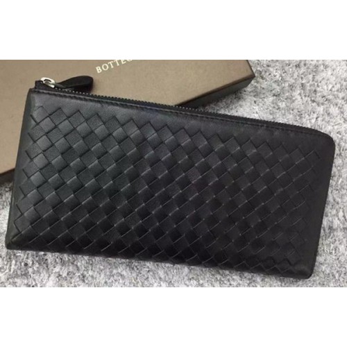 Bottega Veneta Intrecciato bőr kuplung BV144077 fekete