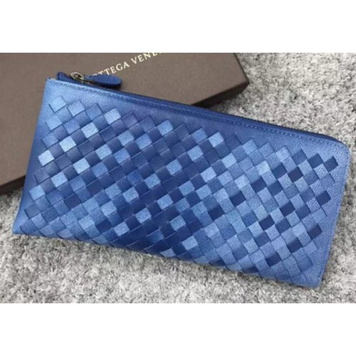 Bottega Veneta Intrecciato bőr kuplung BV144077 kék
