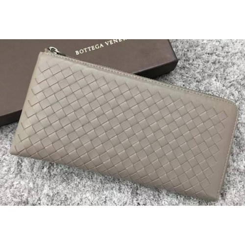Bottega Veneta Intrecciato bőr kuplung BV144077 szürke