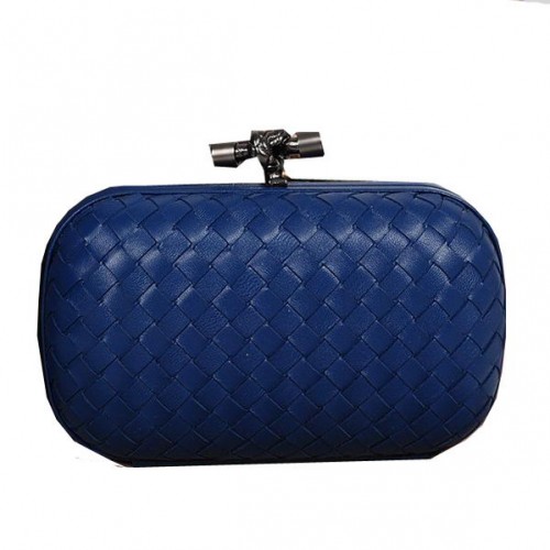 Bottega Veneta Intrecciato báránybőr Impero Ayers csomó kuplung 11308 RoyalBlue
