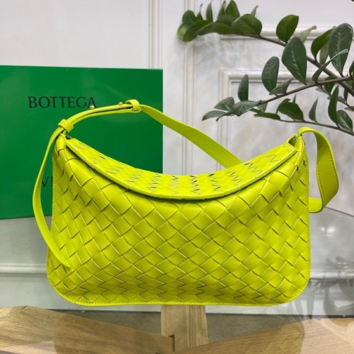 Bottega Veneta Intreccio bőr válltáska 690226 Glitter Green