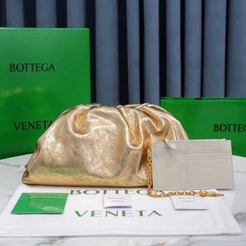 Bottega Veneta bőr clutch 576227 arany