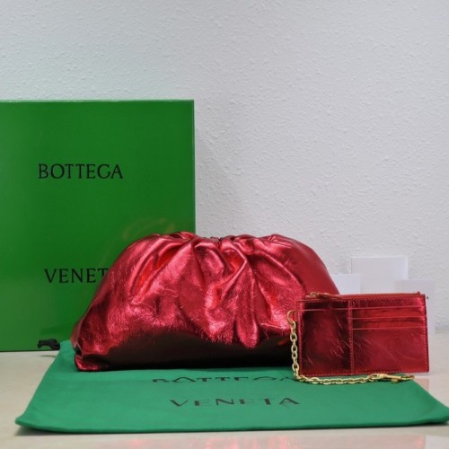 Bottega Veneta bőr clutch 576227 piros