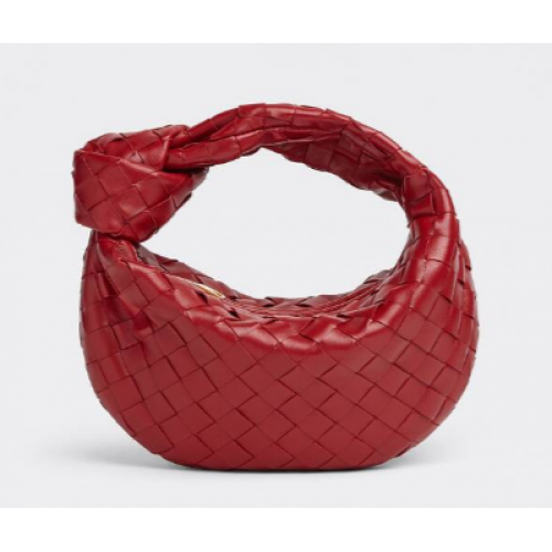 Bottega Veneta MINI JODIE 651876 SÖTÉTPÖRÖS